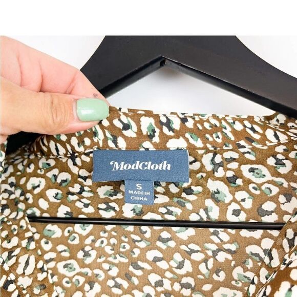 ModCloth Brown Leopard Print "A Fine Design" Shirt Dress - Picture 12 of 13